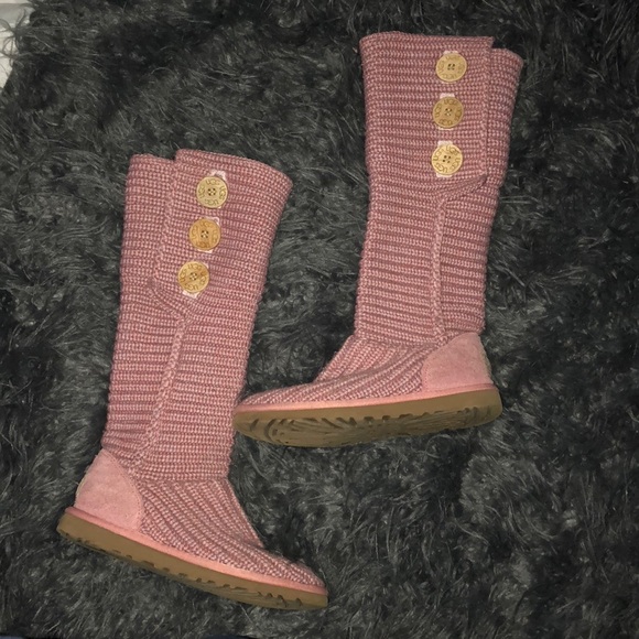 UGG Shoes - PINK KNIT UGGS